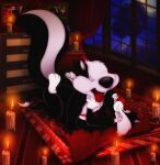  amegared anthro domestic_cat duo felid feline felis feral looney_tunes male male/male mammal mephitid pitu_le_pew skunk sylvester warner_brothers 