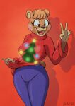  animal_crossing anthro christmas christmas_clothing christmas_sweater christmas_topwear clothing female hi_res holidays mammal maple_(animal_crossing) nintendo solo sweater topwear ursid video_games vinfox 