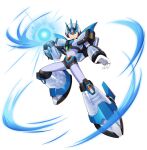  1boy alternate_color alternate_costume android arm_cannon armor forehead_jewel forehead_protector gem gloves green_eyes highres mizuno_keisuke official_alternate_costume official_art pauldrons plasma robot rockman rockman_x rockman_x_dive serious shoulder_armor shoulder_pads solo third-party_source transparent_background weapon white_armor x_(rockman) 