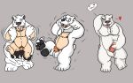  16:10 anthro buizelwolf forced genitals human male mammal orgasm penis polar_bear possession solo suit_transformation transformation ursid ursine widescreen 