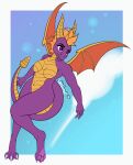  abstract_background absurd_res activision anthro breasts claws cloud colored crossgender dragon eyebrows eyelashes featureless_breasts featureless_crotch female firstletterj flat_colors flying grin hi_res line_art mtf_crossgender pawpads paws scalie signature simple_background sky smile solo spread_wings spyro spyro_reignited_trilogy spyro_the_dragon star teeth video_games western_dragon wings 