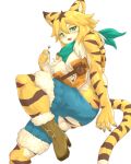  absurd_res anthro boots breasts captainjohkid clothing felid female flower footwear hi_res mammal mia_(world_flipper) pantherine plant solo tiger 