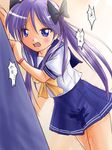  hiiragi_kagami kanakana lucky_star pee peeing ryouou_school_uniform school_uniform serafuku solo yellow_neckwear 