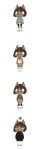  aliasing alpha_channel anthro brown_hair canid canine canis cha_hieun clothing comic domestic_dog female hair hi_res korean_text mammal pipepo simple_background solo text transparent_background 