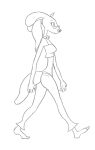  2008 animated anthro barefoot biped bottomwear breasts chelsea_(ritts) clothed clothing crop_top eyelashes eyewear female glasses hair jewelry kangaroo loop macropod mammal marsupial medium_breasts midriff navel necklace pants ritts shirt short_playtime sketch solo topwear walk_cycle walking 