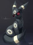  black_fur character_name closed_mouth creature dated full_body gen_2_pokemon glowing glowing_eyes highres ivan_(ffxazq) looking_at_viewer no_humans pokemon pokemon_(creature) red_eyes signature smile sunglasses umbreon 