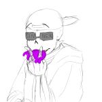  1:1 bodily_fluids bone clothed clothing colored_sketch doggo:3 drooling eyewear fingers fresh!sans_(underfresh) gesture glasses gold_(metal) gold_tooth hat headgear headwear hi_res humanoid male multi_tongue saliva sans_(underfresh) sans_(undertale) skeleton sketch solo suggestive suggestive_gesture tongue undead underfresh undertale video_games wet 