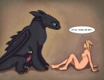  aroused astrid_hofferson bedroom_eyes bestiality breasts dragon dreamworks duo ekayas erection female female_on_feral feral genitals hi_res how_to_train_your_dragon human human_on_feral interspecies inviting larger_feral larger_male male male/female male_on_human mammal narrowed_eyes naughty_face night_fury nude penis scalie seductive size_difference smaller_female smaller_human text toothless western_dragon 