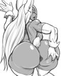  4:5 animal_humanoid anus big_butt butt female hi_res huge_butt humanoid lagomorph lagomorph_humanoid leporid_humanoid mammal mammal_humanoid miruko monochrome my_hero_academia rabbit_humanoid solo spread_butt spreading thecon thick_thighs 