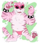  alternate_form anthro bracelet bulge celestial clothing domestic_cat eyewear felid feline felis fur jewelry koopaling male mammal mario_bros nintendo pawpads pink_body pink_fur roy_koopa solo speedo spiked_bracelet spikes sunglasses swimwear video_games 