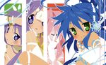  hiiragi_kagami hiiragi_tsukasa izumi_konata lucky_star takara_miyuki vector wallpaper 