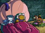  bed blue_body business_scrub camera deku_scrub female goron goron_link legend_of_zelda link lulu lulu_(zora) majora&#039;s_mask marine nintendo the_legend_of_zelda unknown_artist video_games zora 