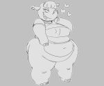  &lt;3 animal_crossing anthro belly big_belly big_breasts big_butt bottomless breasts butt clothed clothing elephant elephantid eloise_(animal_crossing) female gnauseating hi_res mammal monochrome navel nintendo nipple_outline overweight overweight_anthro overweight_female proboscidean proboscis_(anatomy) shirt solo thick_thighs topwear trunk_(anatomy) video_games wide_hips 