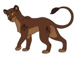  4:3 animal_genitalia animal_pussy brown_body brown_fur dark_body dark_fur disney fan_character felid feline feline_pussy female feral fur genitals hi_res leo286 lion mammal nia orange_eyes pantherine pussy solo the_lion_guard the_lion_king 