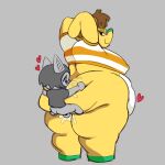  &lt;3 1:1 ambiguous_penetration animal_crossing anthro belly big_belly big_butt bottomless brown_hair butt chiropteran clothed clothing duo elephant elephantid eloise_(animal_crossing) female female_penetrated gnauseating hair hands_behind_head hi_res larger_female larger_penetrated lidded_eyes male male/female male_penetrating male_penetrating_female mammal nintendo nipple_outline overweight overweight_female pattern_clothing pattern_shirt pattern_topwear penetration proboscidean proboscis_(anatomy) sex shirt size_difference smaller_male smile striped_clothing striped_shirt striped_topwear stripes thick_thighs topwear trunk_(anatomy) video_games wide_hips yellow_body yellow_skin 