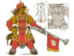  4:3 anthro brass_instrument bulge equid equine gamma-g gun harness hi_res hooves horse male mammal marching_band_uniform muscular muscular_anthro muscular_male musical_instrument pecs ranged_weapon solo weapon wind_instrument 