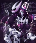  2020 absurd_res animal_print anthro arthropod artist-apprentice587 bikini black_body bodily_fluids breast_milking breasts clitoris clothing cow_print crotchless_clothing digital_media_(artwork) fecharis female gaping gaping_pussy genital_fluids genitals hi_res hollow_knight hornet_(hollow_knight) insect lactating mostly_nude nipples non-mammal_breasts pussy pussy_juice simple_background sling_bikini solo spread_legs spreading swimwear team_cherry video_games 
