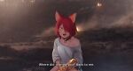  1girl absurdres animal_ear_fluff animal_ears avengers:_endgame cat_ears cat_girl collar collarbone commentary english_commentary english_text gauntlets grey_shirt highres infinity_gauntlet less looking_at_viewer off_shoulder open_mouth orange_eyes original red_hair shirt short_hair solo source_quote subtitled 