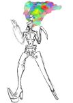  absurd_res anthro arthropod banana boots claws clothing colorful crab crab_claw creepy crustacean decapoda digital_media_(artwork) drawing elephant elephantid emaciated fan_character food footwear fruit hi_res legwear malacostracan mammal marine pegleg plant proboscidean rainbow sketch skinny thigh_highs tusks yeti_crab 