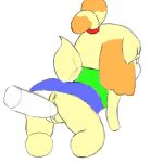  1:1 all_fours animal_crossing animated anus bodily_fluids canid canine canis clothed clothing cum cum_on_back doggystyle domestic_dog duo female from_behind_position genital_fluids genitals isabelle_(animal_crossing) male male/female mammal nintendo panties penetration penis rear_view sex shih_tzu short_playtime tailwag tongue tongue_out toy_dog translucent translucent_penis underwear vaginal vaginal_penetration vanilla_c._rose video_games 