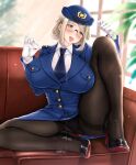  heels megane pantsu pantyhose police_uniform siki2046 