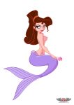  alpha_channel breasts disney erect_nipples female gomi-sama hair hercules_(1997) hi_res humanoid marine megara merfolk nipples nude phillipthe2 pose purple_eyes red_hair simple_background solo transparent_background 