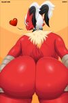  &lt;3 2021 2:3 anthro back_boob big_butt black_hair blaziken blue_eyes breasts butt collar conditional_dnp evov1 female hair hi_res holding_butt looking_at_viewer looking_back multicolored_hair nintendo nude pigtails pok&eacute;mon pok&eacute;mon_(species) presenting presenting_hindquarters rear_view red_body side_boob solo standing thick_thighs two_tone_hair video_games white_hair yuki_(evov1) 