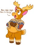  2021 animal_crossing anthro balls brown_body brown_fur capreoline cervid erik_(animal_crossing) fur genitals male mammal moose nintendo overweight overweight_anthro overweight_male penis sinribbons slightly_chubby solo video_games 