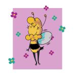  1:1 3_fingers antennae_(anatomy) anthena anthro arthropod bee bee_sting digital_media_(artwork) el_se&ntilde;or_erizo female fingers flower happy hi_res hymenopteran insect jill_(el_senor_erizo) plant simple_background smile solo sting 