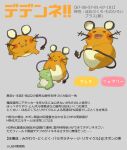  &gt;_&lt; atte7kusa closed_eyes closed_mouth commentary_request dedenne fang fang_out gen_6_pokemon grey_background highres holding holding_tail multiple_views no_humans number open_mouth pokemon pokemon_(creature) smile substitute_(pokemon) tail translation_request 