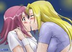  kaleido_star kiss layla_hamilton long_hair moriya_naoki multiple_girls naegino_sora yuri 