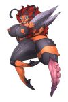  2:3 alpha_channel animal_humanoid anthro arthropod arthropod_humanoid bee bee_humanoid big_breasts black_chitin breasts curvy_figure eirhjien female genitals hair hi_res humanoid hymenopteran hymenopteran_humanoid insect insect_humanoid monster_girl_(genre) multi_eye nipple_mouth nude ovipositor pussy red_hair simple_background solo thick_thighs transparent_background voluptuous wings 