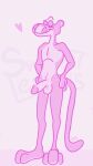  &lt;3 anthro balls bedroom_eyes eyebrows feet felid fingers fur genitals hands_on_hips hi_res looking_at_viewer male mammal multicolored_body multicolored_fur narrowed_eyes pantherine paws penis pink_body pink_fur pink_nose pink_panther pink_penis pink_tongue pose presenting presenting_balls presenting_penis seductive simple_background smile smiling_at_viewer solo solo_focus standing sweet.lemons toes tongue tongue_out 