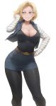  android_18 cleavage dragon_ball_z free_style_(yohan1754) pantyhose 