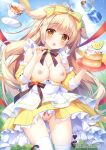  ameto_yuki animal_ears breasts cameltoe cream dress kisuika-chan melonbooks nipples no_bra pantsu thighhighs 