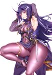  asian_clothes benghuai_xueyuan cameltoe devil garter heels honkai_impact horns raiden_mei sakuraoo see_through 