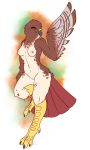  2015 4_toes accipitrid accipitriform amber_eyes anthro avian beak bird bird_feet black_beak breasts brown_body brown_feathers buteo chickenhawk curvy_figure digital_drawing_(artwork) digital_media_(artwork) eyelashes feather_tuft feathered_wings feathers feet female full-length_portrait genitals gesture hourglass_figure looking_at_viewer multicolored_body multicolored_feathers navel nipples non-mammal_breasts non-mammal_navel non-mammal_nipples nude pinup portrait pose pussy red-tailed_hawk red_body red_feathers red_tail_feathers simple_background solo tail_feathers talons theblackvixen thick_thighs three_tone_feathers toes tuft waving white_body white_feathers wide_hips winged_arms wings yellow_beak 