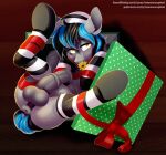  absurd_res character_wolfofsadness christmas clothing equid equine feral footwear friendship_is_magic gift hasbro hi_res holidays horse male mammal meowcephei my_little_pony pony socks solo solo_focus text url 