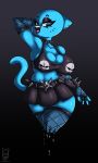  anthro big_breasts bottomwear breasts cartoon_network cleavage clothed clothing collar domestic_cat felid feline felis female goth hi_res mammal mature_female nicole_watterson skirt solo spiked_collar spikes the_amazing_world_of_gumball zombieray10 