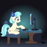  1:1 ? animated blue_eyes blue_hair blush chair coco_pommel_(mlp) computer computer_mouse desk equid equine evilenchantress female feral friendship_is_magic furniture hair hasbro headgear headphones headset horse hypnosis long_playtime mammal masturbation mind_control my_little_pony orgasm pony spiral_eyes 