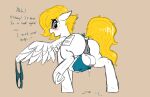  absurd_res anus areola areola_slip big_breasts big_butt big_teats blonde_mane blue_eyes blush bodily_fluids bra breasts butt clitoris clothing crazy_water cutie_mark dialogue dock english_text equid equine erect_nipples fallout_equestria female feral friendship_is_magic fur genital_fluids genitals hasbro hi_res in_heat lactating lactating_through_clothing mammal mane milk my_little_pony nipple_outline nipples panties pegasus profanity puffy_anus pussy pussy_juice raised_leg solo study_guide_(oc) teats text underhoof underwear undressing vulgar wet wet_clothing white_body white_fur wings 