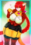  &lt;3 anthro big_breasts breasts clothed clothing digital_media_(artwork) felid feline felis female fur hair hi_res leonifa long_hair looking_at_viewer mammal simple_background smile solo teacher zetsuboucchi 