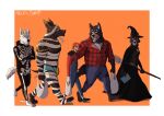  adastra adastra_(series) amicus_(adastra) anthro canid canine canis cassius_(adastra) clothing costume echo_project female group halloween holidays human jackal male mammal marco_(adastra) neferu_(adastra) ottermajor video_games virginia_(adastra) visual_novel wolf 