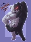  2021 abs anthro balls big_muscles black_balls black_body black_eyes black_glans black_nose black_penis bodily_fluids civvil danganronpa english_text erection genetic_chimerism genital_fluids genitals glans glowing glowing_eyes grin hand_behind_head hi_res humanoid_genitalia humanoid_penis male mammal monokuma multicolored_balls multicolored_body multicolored_glans multicolored_penis muscular muscular_anthro muscular_male navel nude outie_navel pecs penis precum red_eyes simple_background smile solo standing teeth text two_tone_body ursid vein veiny_penis white_balls white_body white_glans white_penis 