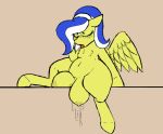  big_breasts big_teats blush bodily_fluids breasts crazy_water equid equine eyes_closed fan_character feral friendship_is_magic fur genital_fluids hasbro hooves in_heat lemon_frost_(oc) mammal my_little_pony navel nipples nude pegasus pussy_juice sitting slightly_chubby teats thick_thighs tongue tongue_out wings yellow_body yellow_fur 
