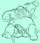  2021 alien anthro balls body_hair chest_hair disney erection genitals haxsmack humanoid_genitalia humanoid_hands humanoid_penis jumba_jookiba kweltikwan lilo_and_stitch male moobs nipples overweight overweight_male penis sketch solo 