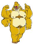  2021 4_arms 4_fingers 4_toes alien anthro anthrofied armpit_hair belly black_eyes body_hair disney experiment_(lilo_and_stitch) feet fingers lilo_and_stitch looking_at_viewer male multi_arm multi_limb musclegut navel nipples purple_tongue reuben_(lilo_and_stitch) simple_background solo toes tongue tongue_out white_background wkd yellow_body 