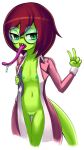  amphibian amphibian_humanoid animal_humanoid anonymous_artist anthro bodily_fluids bottomless clothed clothing coat coat_only collared_shirt demonpact_clarice drooling eyebrow_through_hair eyebrows eyewear female frog frog_humanoid genitals glasses green_body green_eyes green_skin hair humanoid long_tail long_tongue looking_at_viewer melissa_marino_(demonpact_clarice) monstrous_humanoid narrowed_eyes navel nipples nude open_mouth pussy red_hair saliva sharp_teeth simple_background slim solo tall teeth tongue topwear topwear_only translucent translucent_hair trenchcoat undressing white_background 