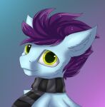  absurd_res bust_portrait equid equine fan_character hasbro hi_res horse looking_at_viewer male mammal my_little_pony pony portrait scarf snowstormbat 