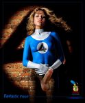  cosplay fantastic_four invisible_woman jessica_alba marge_simpson marvel sue_storm the_simpsons 